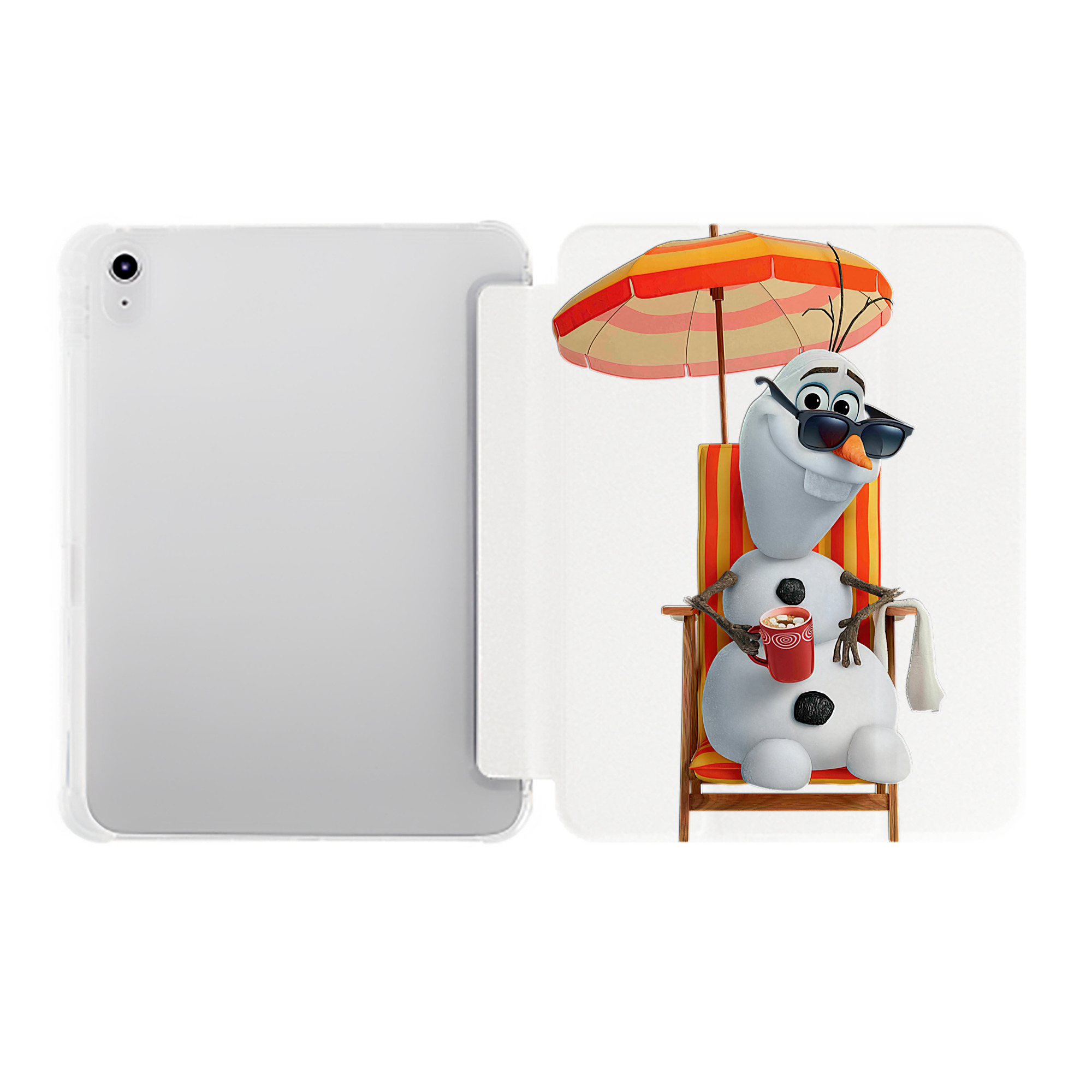 （画像用） アナと雪の女王 アンナ エルサ Frozen Anna Elsa IPad ケース ペン収納付き 三つ折りスタンド PUレザー×シリコン 対応機種9.5/10.5/10.9インチ